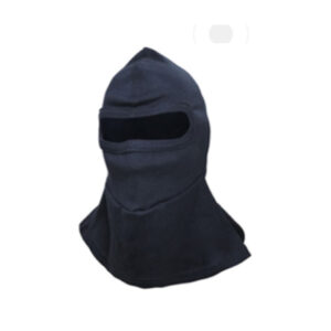 Balaclava de protección ignífuga en color oscuro que cubre cabeza y cuello para trabajos de alto riesgo